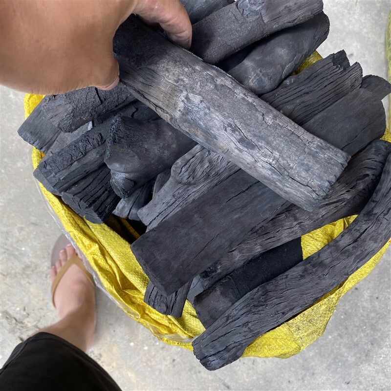 50斤100荔枝木炭烧烤碳钢碳白炭高F温耐烧炭烤火取暖纯木围炉煮茶