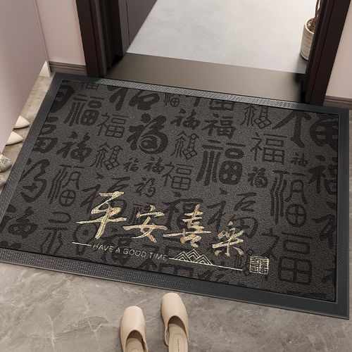 入户门地垫高端灰色别墅s大门口耐脏防滑脚垫家用进门地毯玄关门