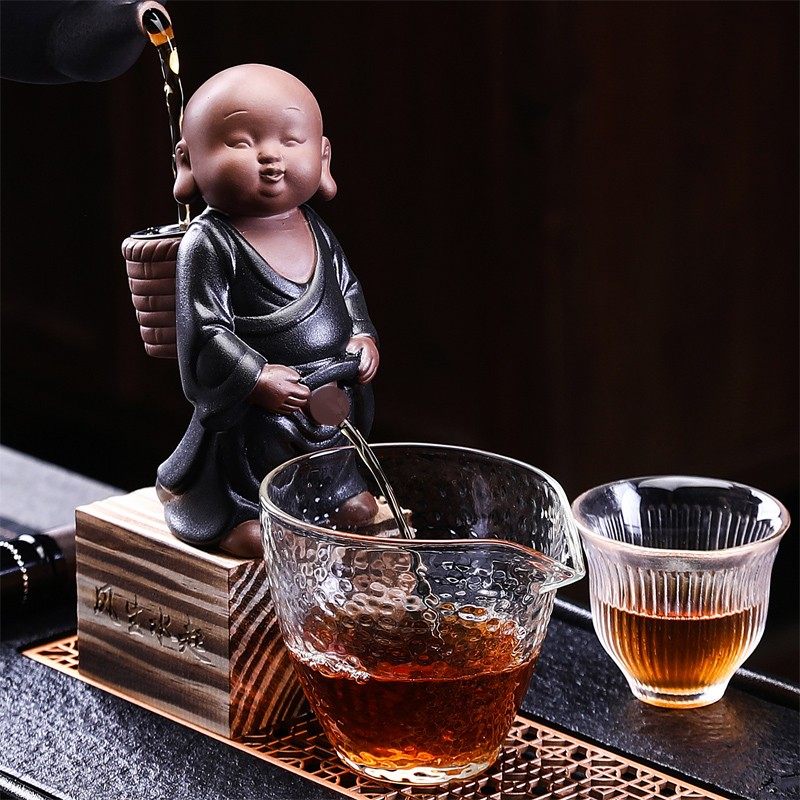 创意紫砂茶宠摆件茶漏过滤茶滤功夫茶具茶道N配件喷水尿童趣味茶