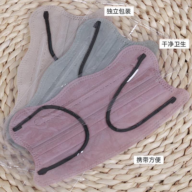 小脸口罩女高颜h值一次性小号白色女生透气可爱粉色口耳罩独立包
