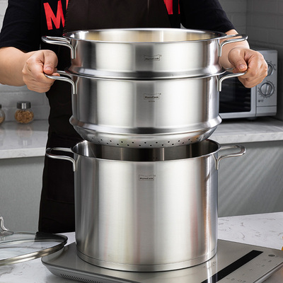 加高款蒸格30h4不锈钢蒸笼加高家用26/28cm汤锅蒸屉蒸馒头的蒸层