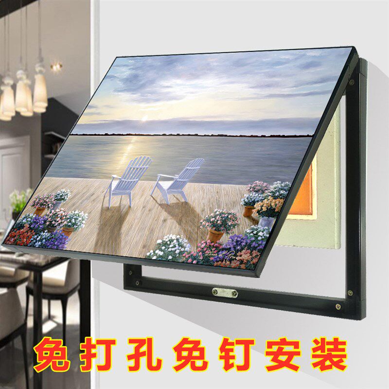 免打孔免钉安装电表箱装饰u画遮挡电闸配电盒电箱轻奢现在简约餐