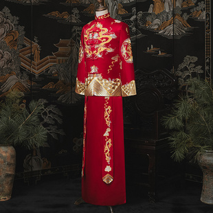 结婚新郎敬酒礼服汉T服古装 秀禾服男装 中式 新款 婚服龙凤 2021夏季