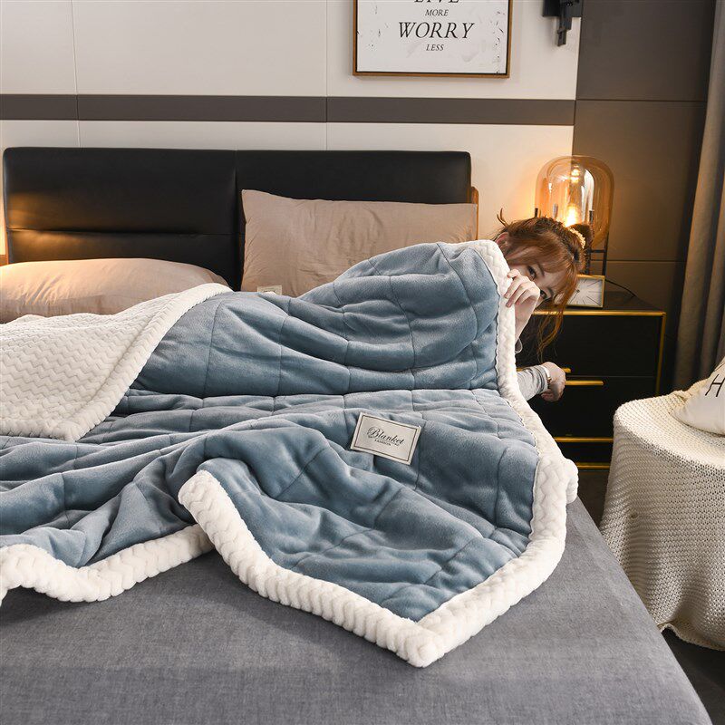 毛毯被子加厚冬季法兰绒r盖毯子床上用沙发毯办公室午睡毯单人宿