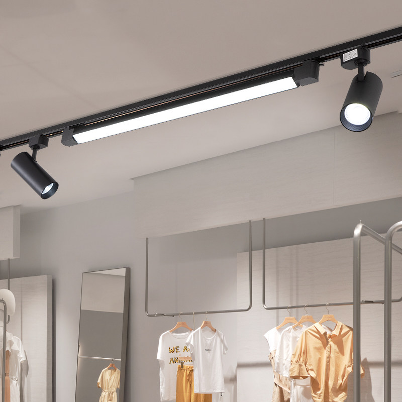 轨道灯led服h装店铺商用照明线条散光灯可调向桥架射灯导轨补光灯