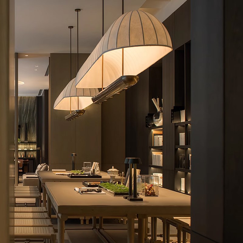 中古侘寂风酒g店服务收银吧自助餐饮岛台书房民宿茶室带射灯长吊