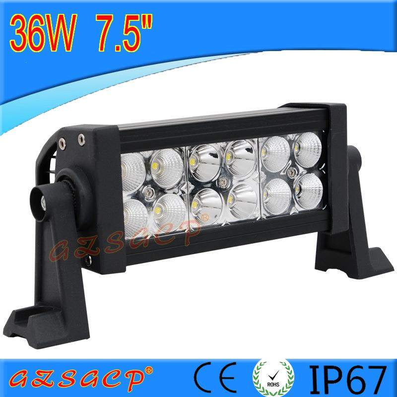 12V24V双排汽车LED长条工作灯 聚光 泛光混合光前杠中网改装灯36W