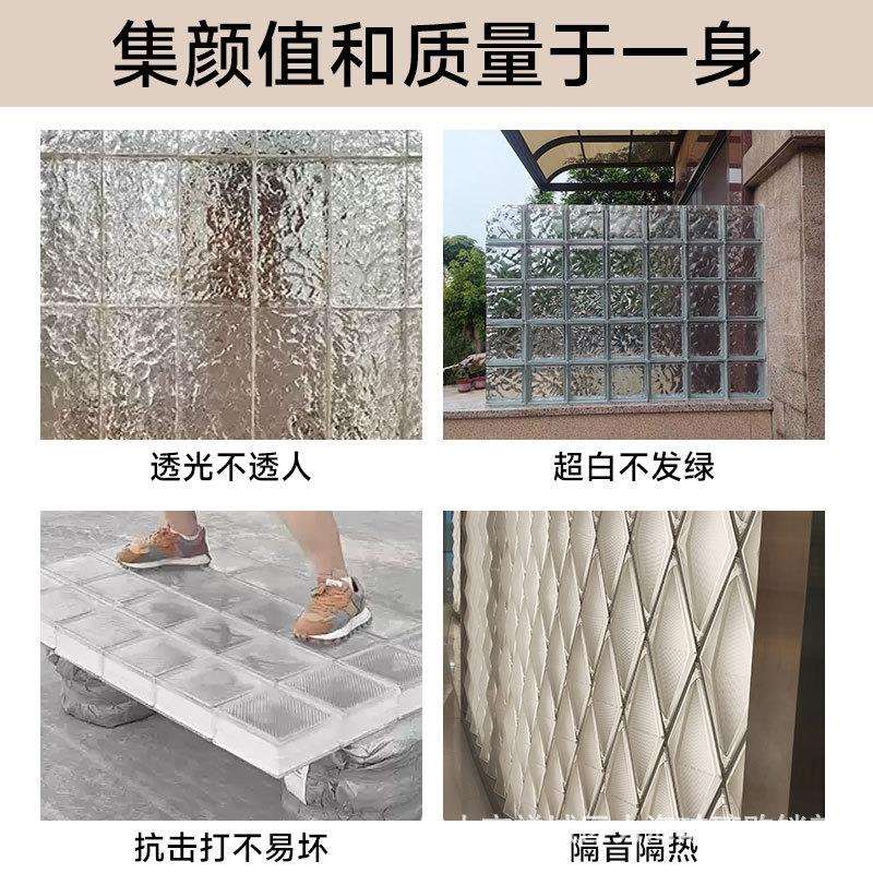 力海玻璃印尼超白收边超透亮玄关玻璃隔断墙砖砖块厂家直销高透