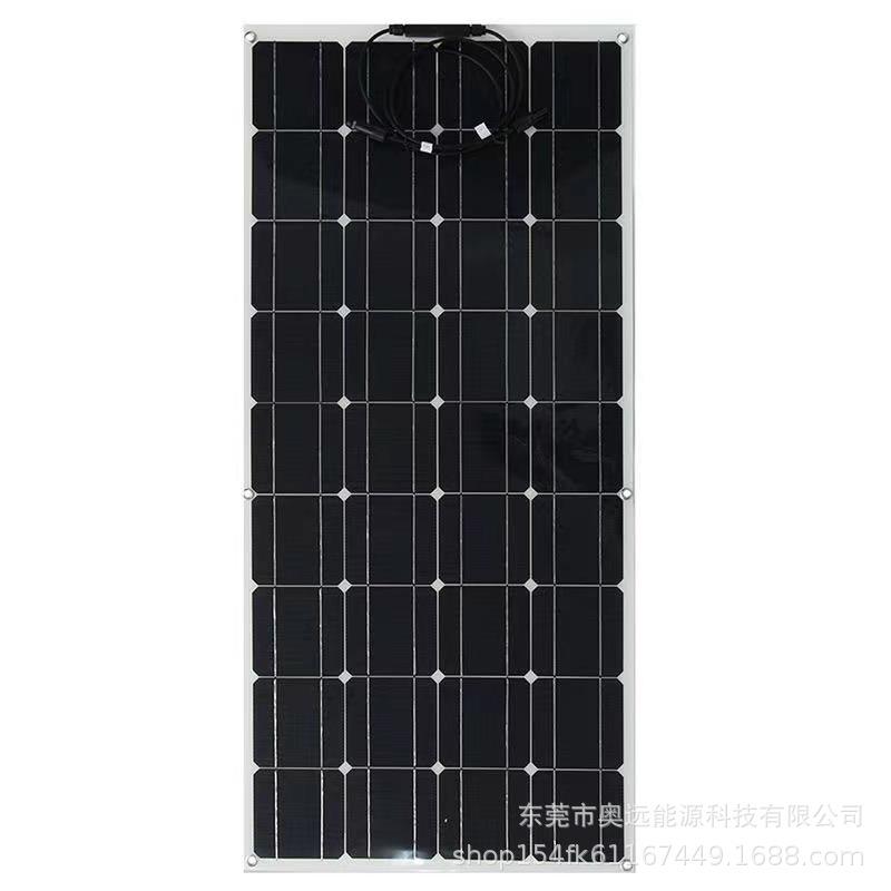 半柔性光伏太阳能板 单晶硅120W太阳能发电板 户外房车系统发电板