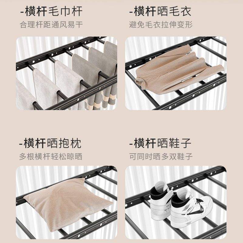 手摇升降晾衣架阳台家用手动晒衣杆被子室内自动折叠顶装晒衣架子