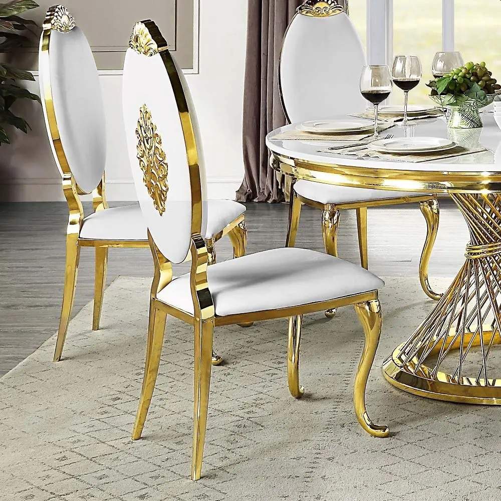 Marble Modern Golden Dining Table Set Wholesale