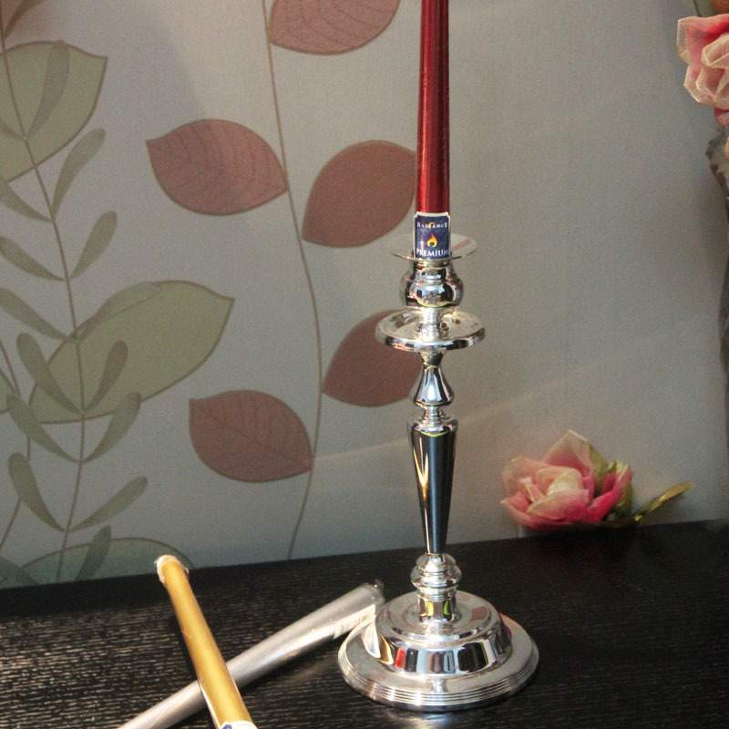 新款对装单头金属烛台欧式家居烛台新婚房布置装饰用品餐桌摆设件