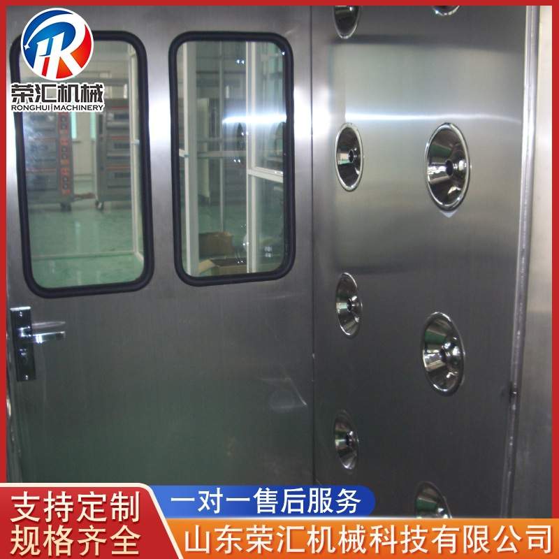 304不锈钢风淋室 单人双吹凤淋通道 智能语音过滤无尘车间用