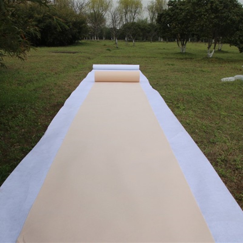 香槟色地毯婚庆 婚礼t台展会舞台布E置一次性暖色系开业浅驼色地