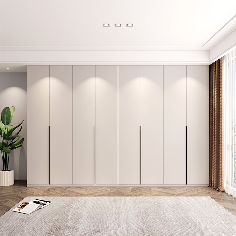 现代简约家用卧室大衣柜一门到顶大容量H储物柜子实木定制收纳衣