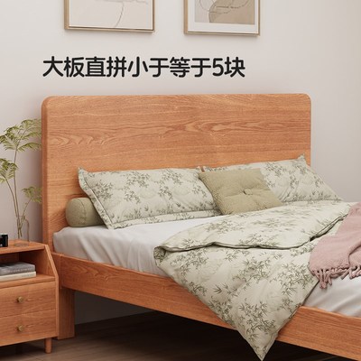 家用卧室双人床实木床1米8纯实木大床橡木榫卯结构中式床2025新款