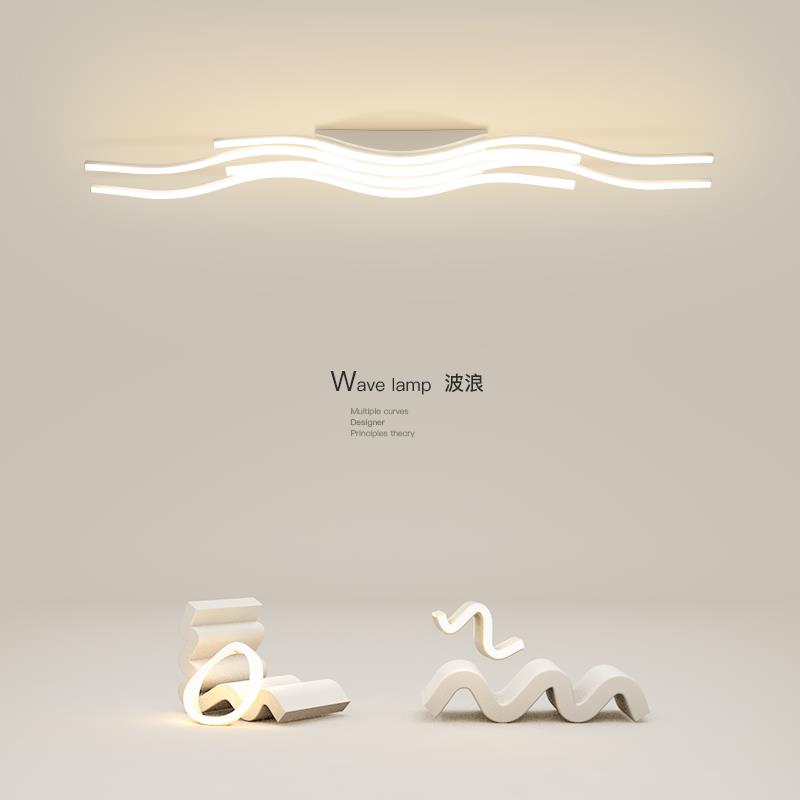 创意led过道灯简约现代长条吸顶灯极简客厅灯卧室灯玄关阳台灯具