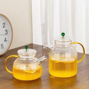 水瓶凉白开水杯冷水壶花茶壶家用套装 加厚玻璃水壶耐高温大容量装