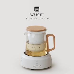 晴白煮茶套装 闻说 电陶炉煮茶壶家用耐高温玻璃泡茶壶小型煮茶器