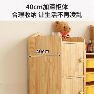 K8实木儿童玩具收纳柜大容量客厅置物架宝宝分类储物柜落地家用多