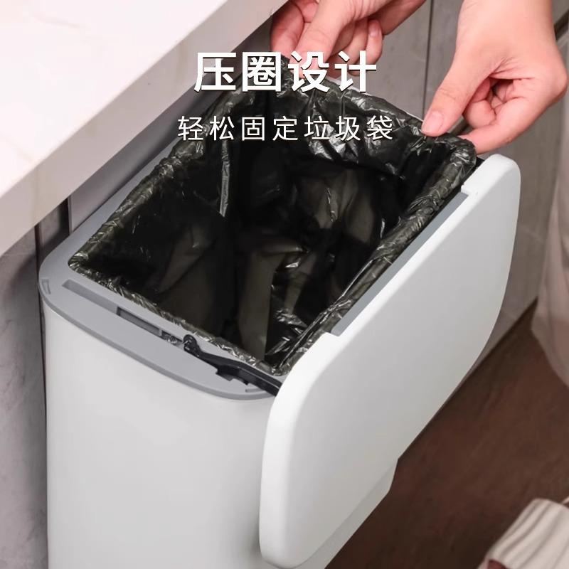 卡通厨房厨余垃圾桶家用带盖壁挂式卫生间厕所挂式收纳桶大号容量
