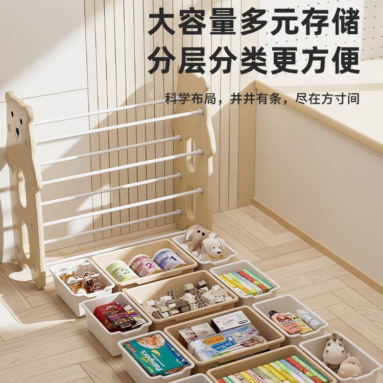 儿童具收纳架落地多层家用宝宝玩置具架简易分类ltao7852整理箱储