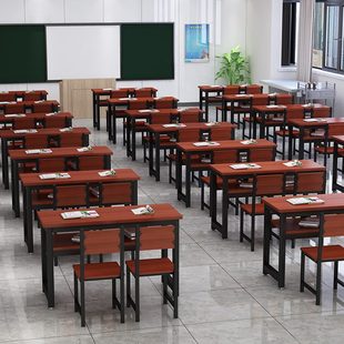 学校辅导班托管班中小学生课桌椅双人培训桌组合补习班桌子教室用