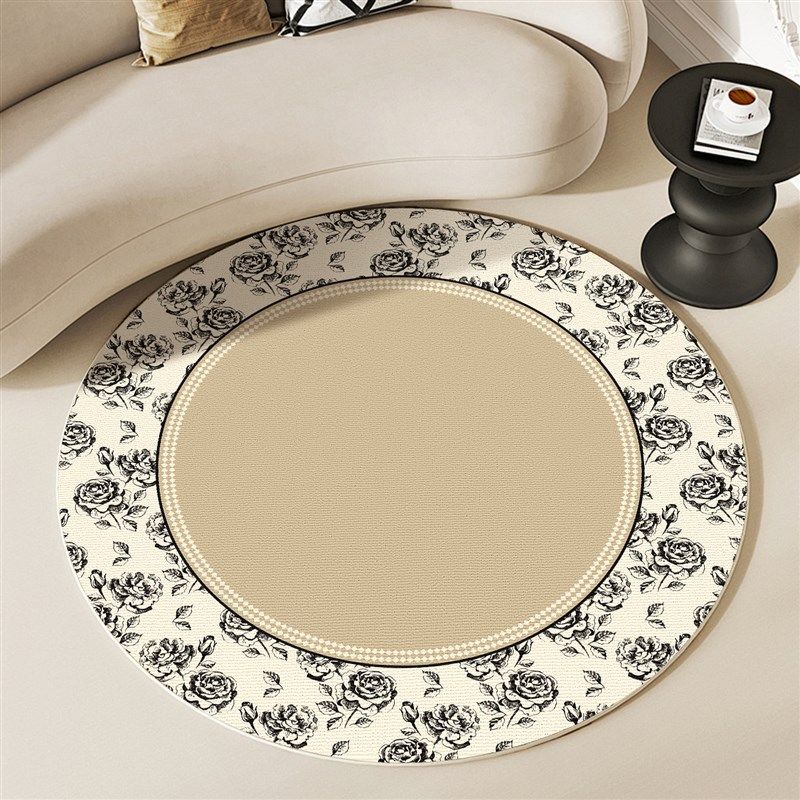 圆形地毯客厅卧室床边毯办公室椅子垫子防滑耐脏可裁剪电脑椅地垫,居家布艺,转椅地垫,淘宝优惠券,粉丝福利购,淘宝优惠卷