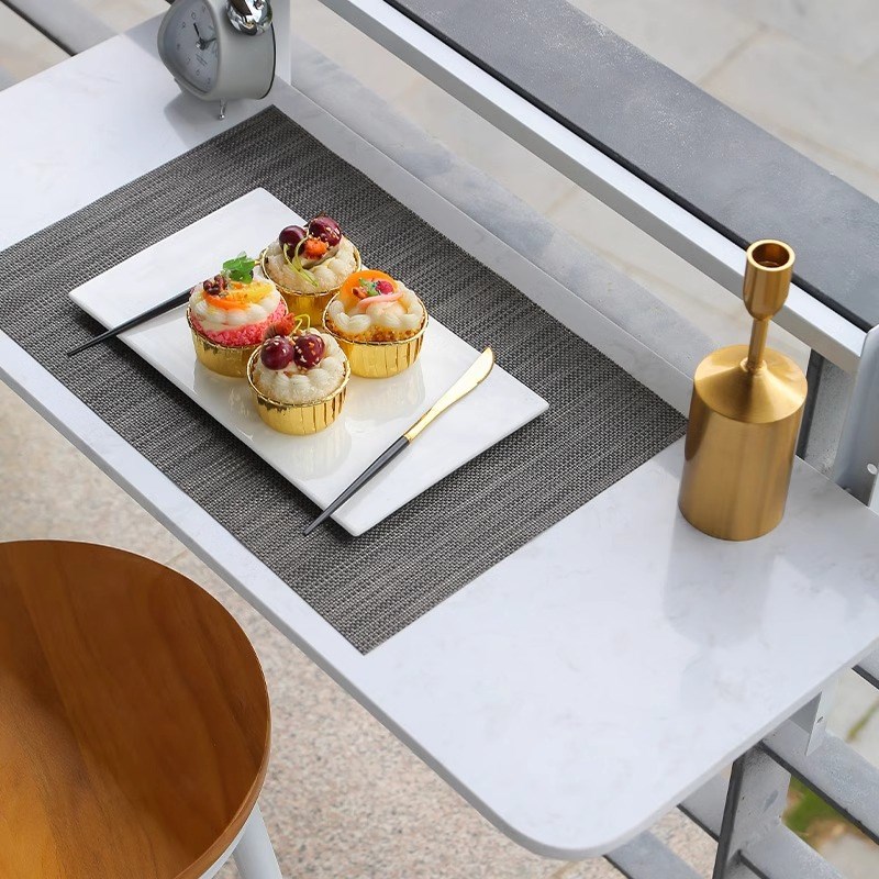 阳台栏杆挂桌悬j挂小吧台桌折叠桌家用电脑桌户外创意休闲升降书