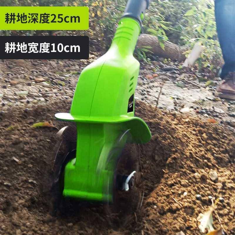手持锂电微耕机松土机农用翻土机家用小型电动锄头旋耕机电动锄头