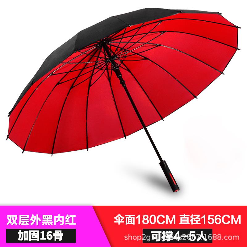 德国品质伞双层自动雨长柄IUX超号加固加厚双结实大抗暴风雨三人