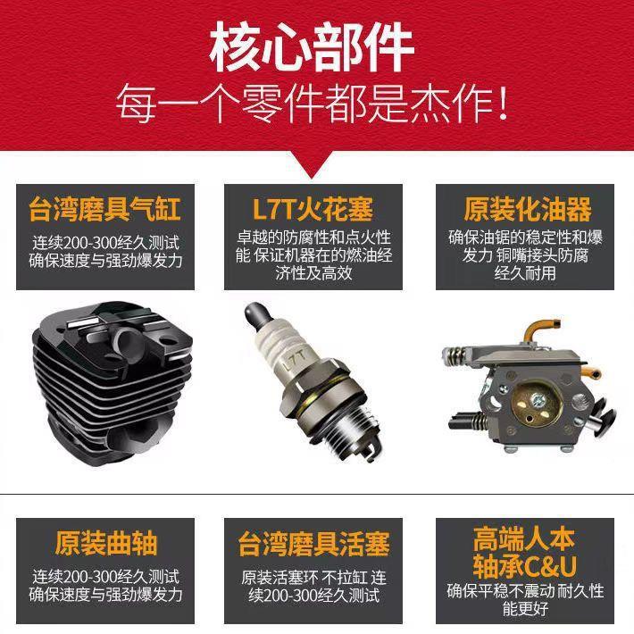 四冲程大功锯油锯进口家用率汽油小型伐木锯持手YDN伐木神器园林