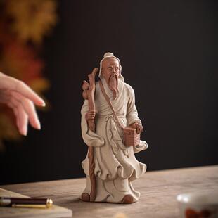 饰工艺品 华佗神医陶瓷雕塑像历史人物摆件禅意家居桌面景观造景装