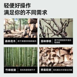 动工具锂伐木修枝锂锯家用手持电锯 12寸无刷电链649锯电充电式