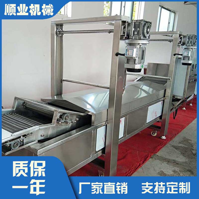 豆腐干电加热油加热连续式油炸机 青豆蚕豆不锈钢油炸机设备