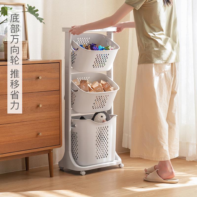 儿童玩具纳筐ltao1010小理推车置物架家用地落多层宝宝积收木玩偶