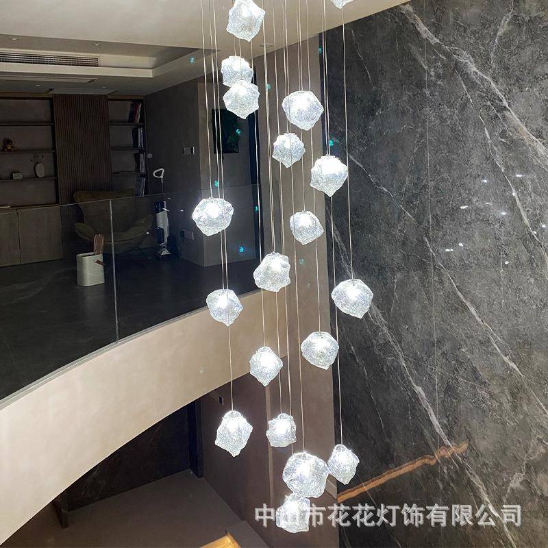 床头吊灯极简创意约吧台餐厅简灯吊灯具线现14代冰块过道卧室小吊