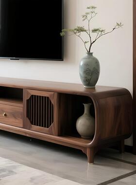 墅新中式轻奢极简电视柜现代简客厅大约小型别地柜储2212物户柜高