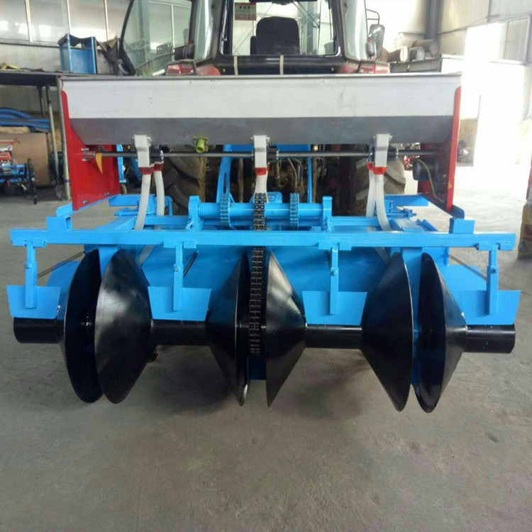 热销小型农用四轮拖拉后置大蒜大姜种植起垄开沟机 三沟快速开沟