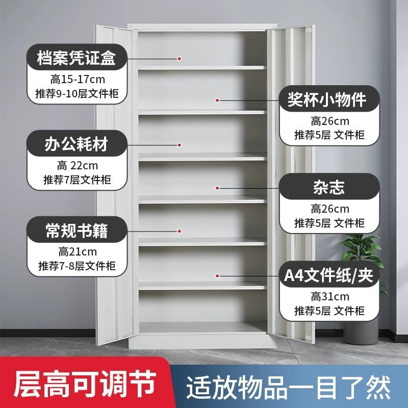 山东物文件柜柜资料办公室铁皮柜带落地储锁柜钢制多层凭证WJG202