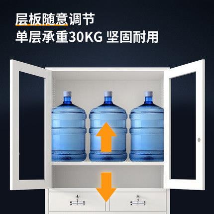 代简约文件落地现铁档皮钢20220930制案凭证柜带锁收纳储物多门柜