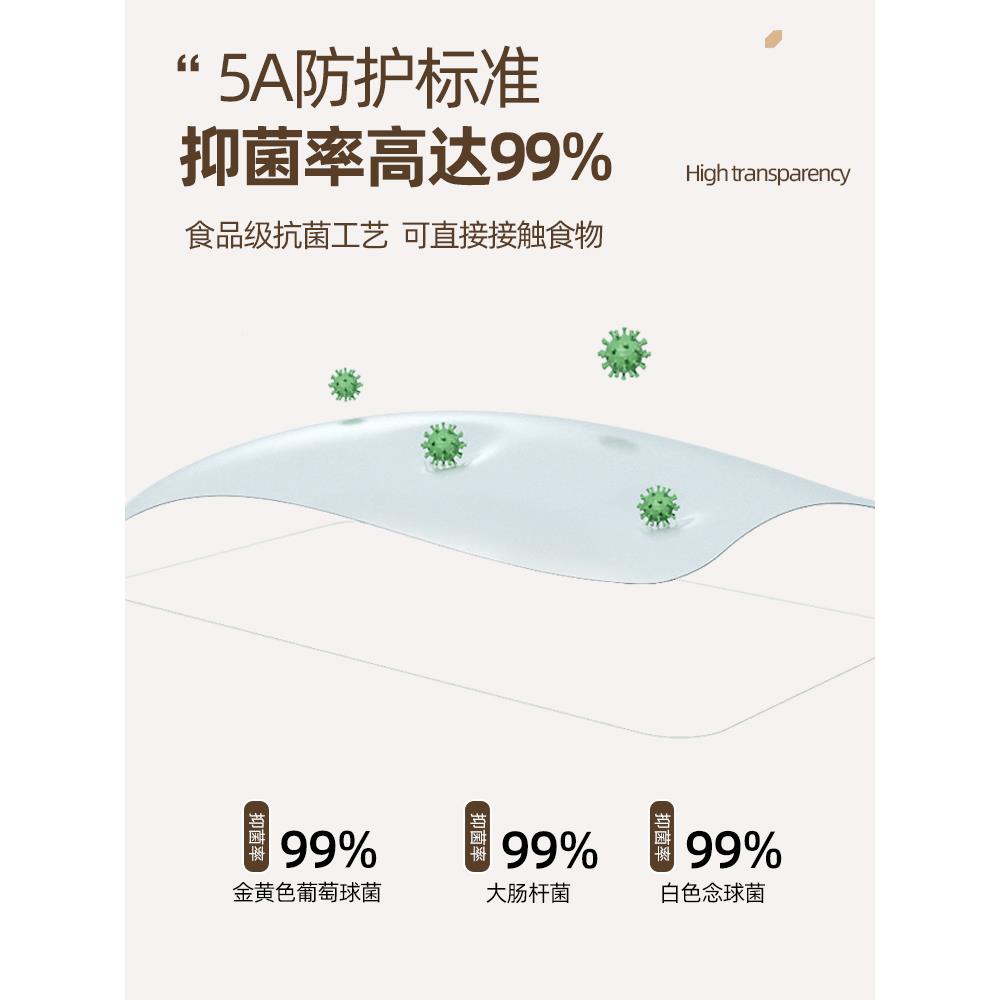 马肚型透明餐垫F7756MS5防水防油桌软用玻璃定做弧几形桌垫家PVC
