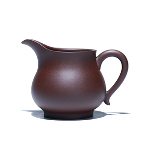 宜兴紫砂公道杯纯全手工老紫泥茶海名家分茶器大号酒樽带有把公杯