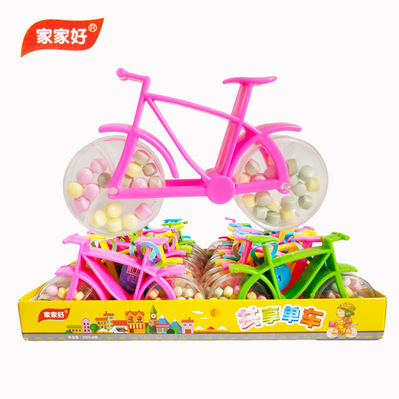 创意造型共享单车玩具糖压片糖儿童糖果批发网红小零食自行车摆件