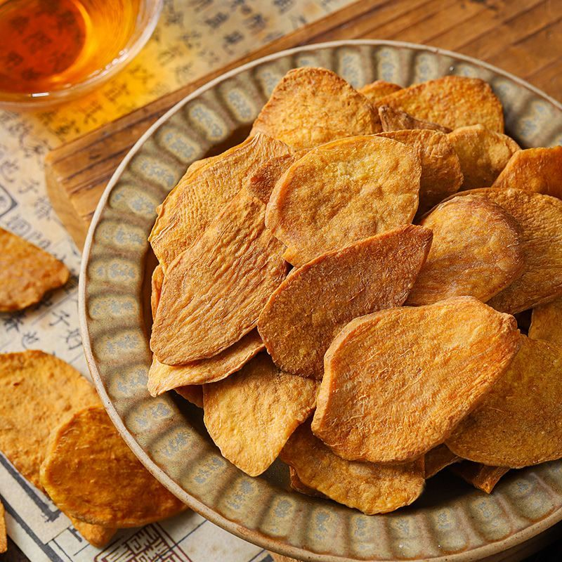 非油炸原切铁锅沙炒红薯片原味红薯干配料只有红薯嘎嘣脆磨牙零食