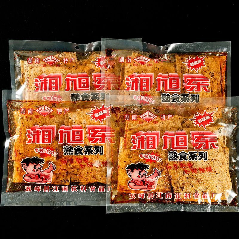 湖南特产湘旭东辣片豆皮辣条老式儿时零食小吃干硬麻辣批发