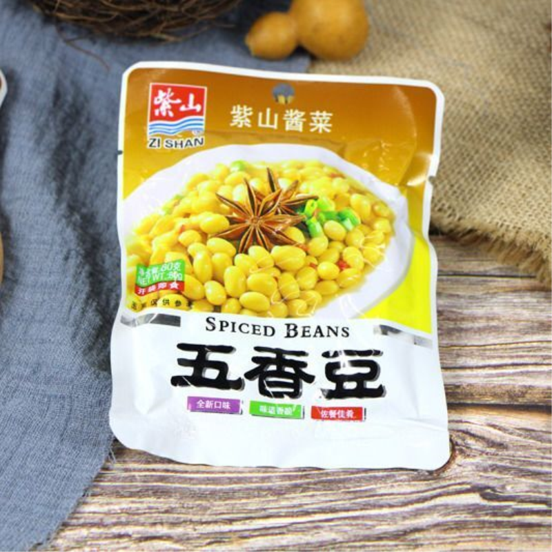 包邮闽南特产紫山五香豆80g即食黄豆早餐配粥下饭菜佐餐小菜开胃