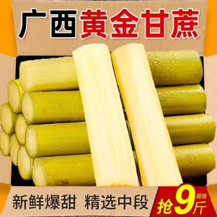 广西特产新鲜黄金甘蔗9斤应季当季水果整箱黑皮热带水果黄皮甜蔗