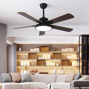北欧吊扇灯现代简约带电风扇吊灯时尚餐厅灯具饭厅客厅遥控电扇灯