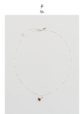 子休沉香银项链女生生日新年礼物